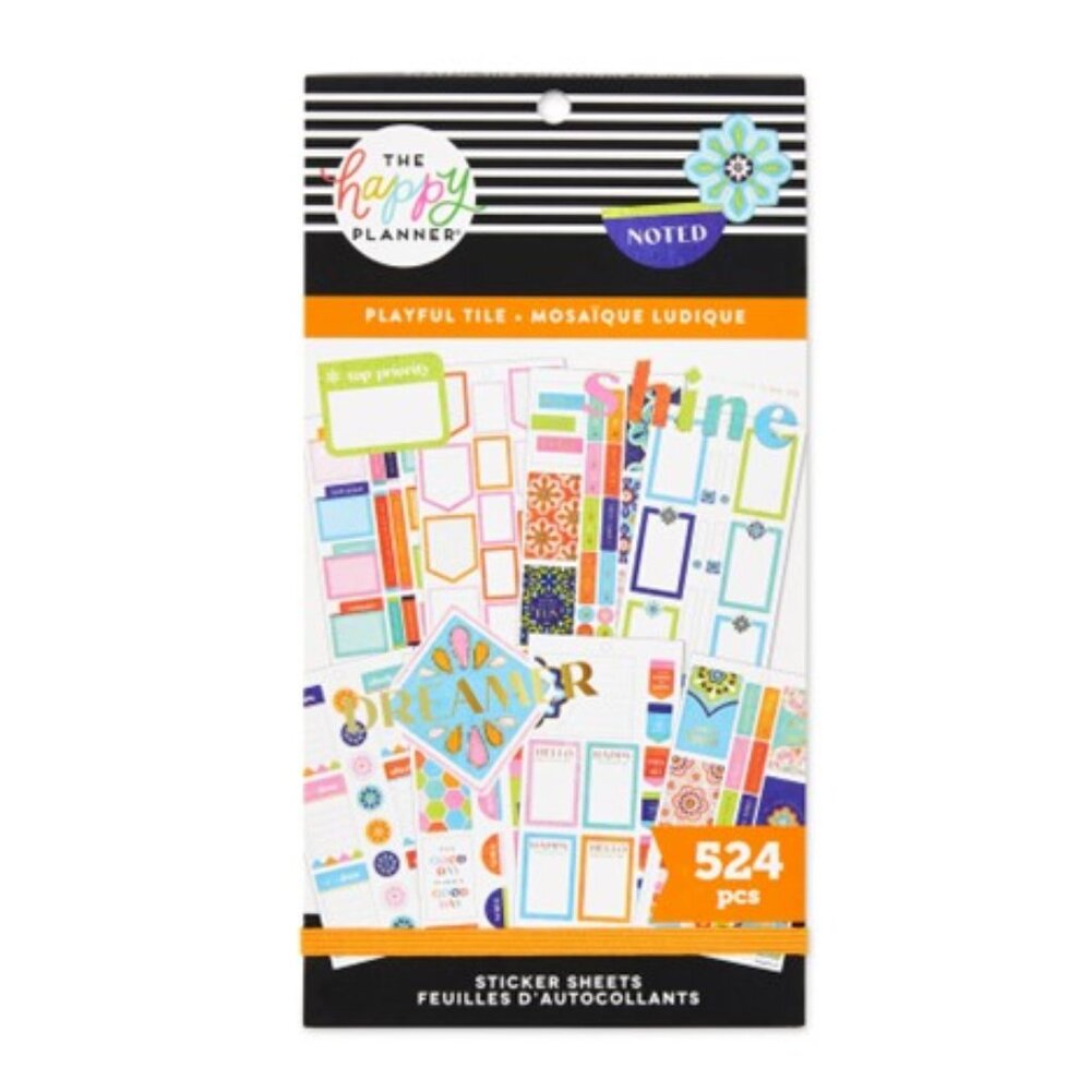Happy Planner Playful Tile Sticker Book